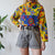 Vintage Floral Fleece M