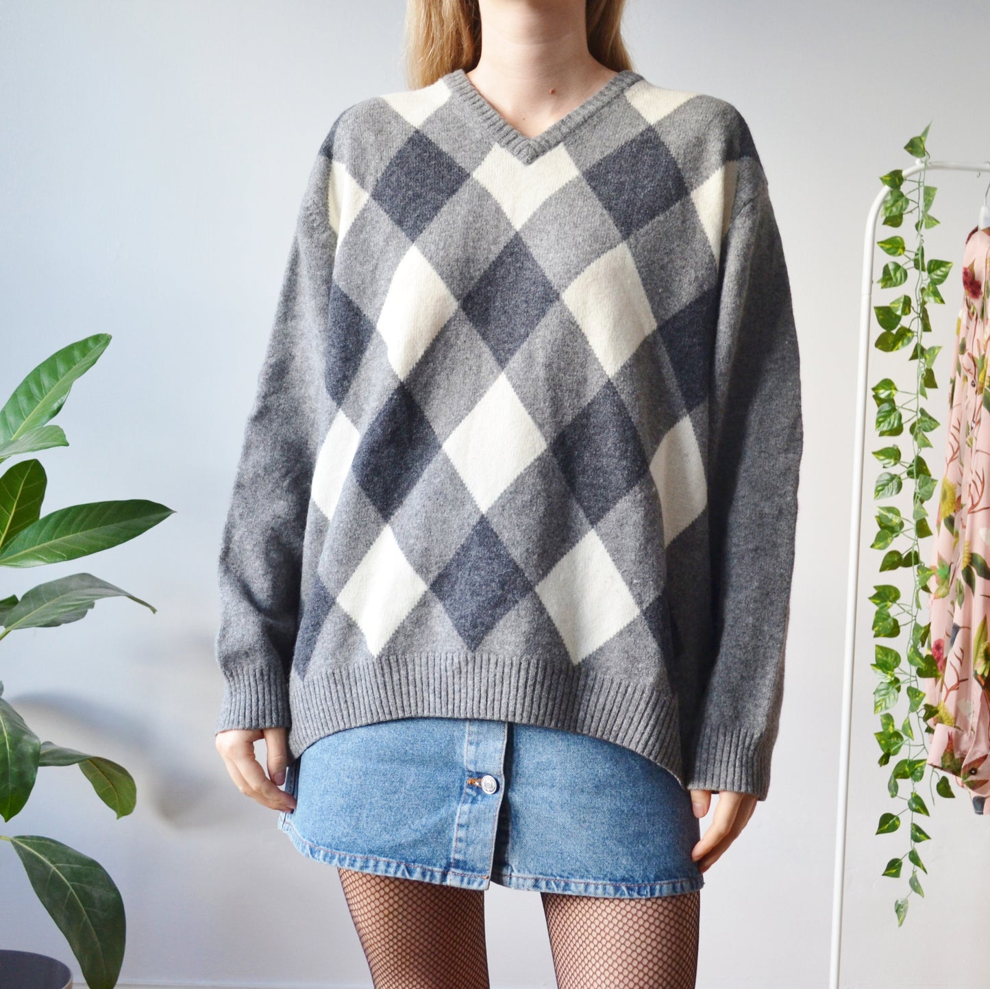 Argyle jumper M
