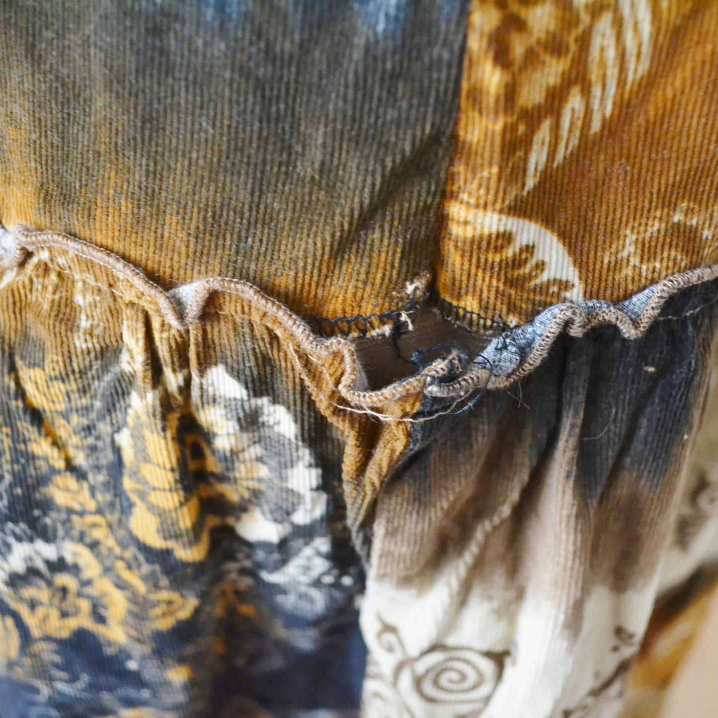 Vintage Boho Maxi Skirt L