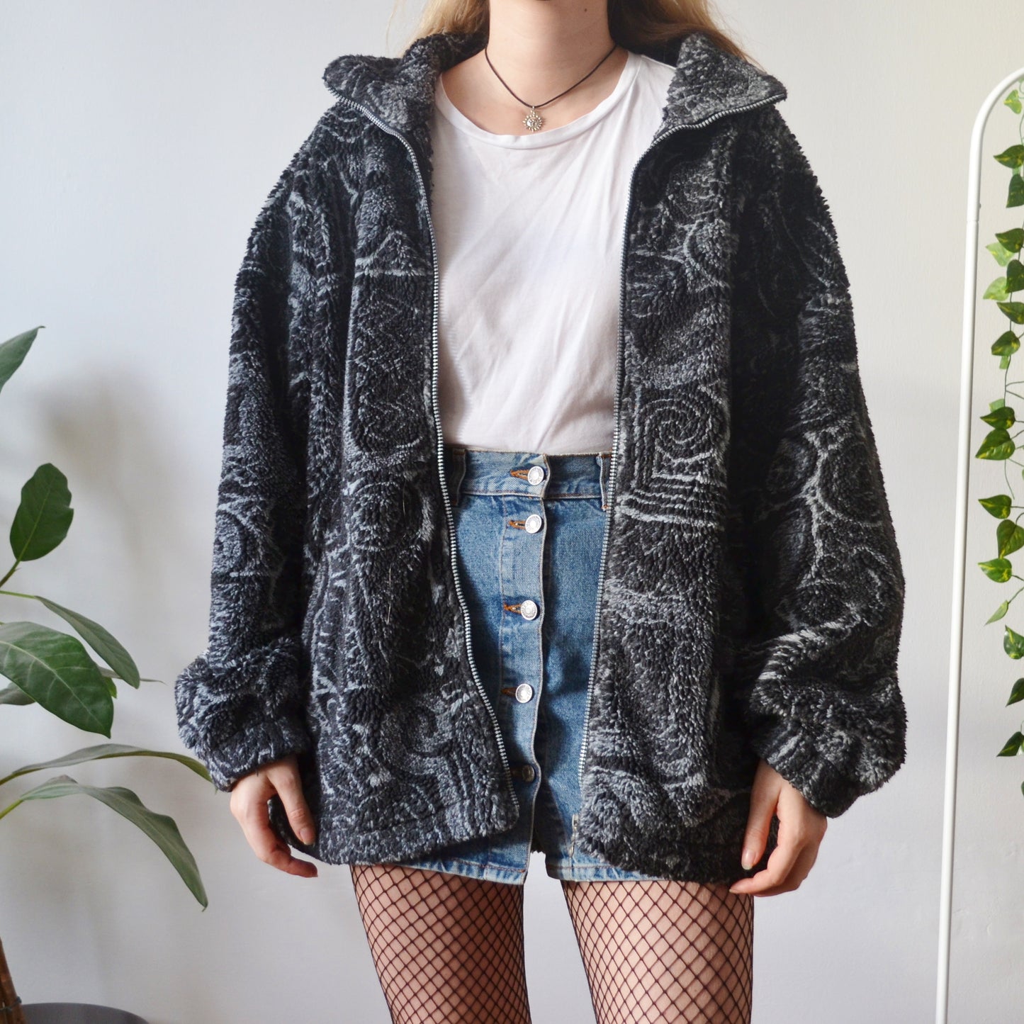 Patterned fleece XL