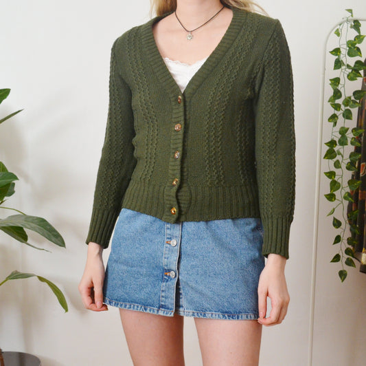 Vintage Green Cardigan S