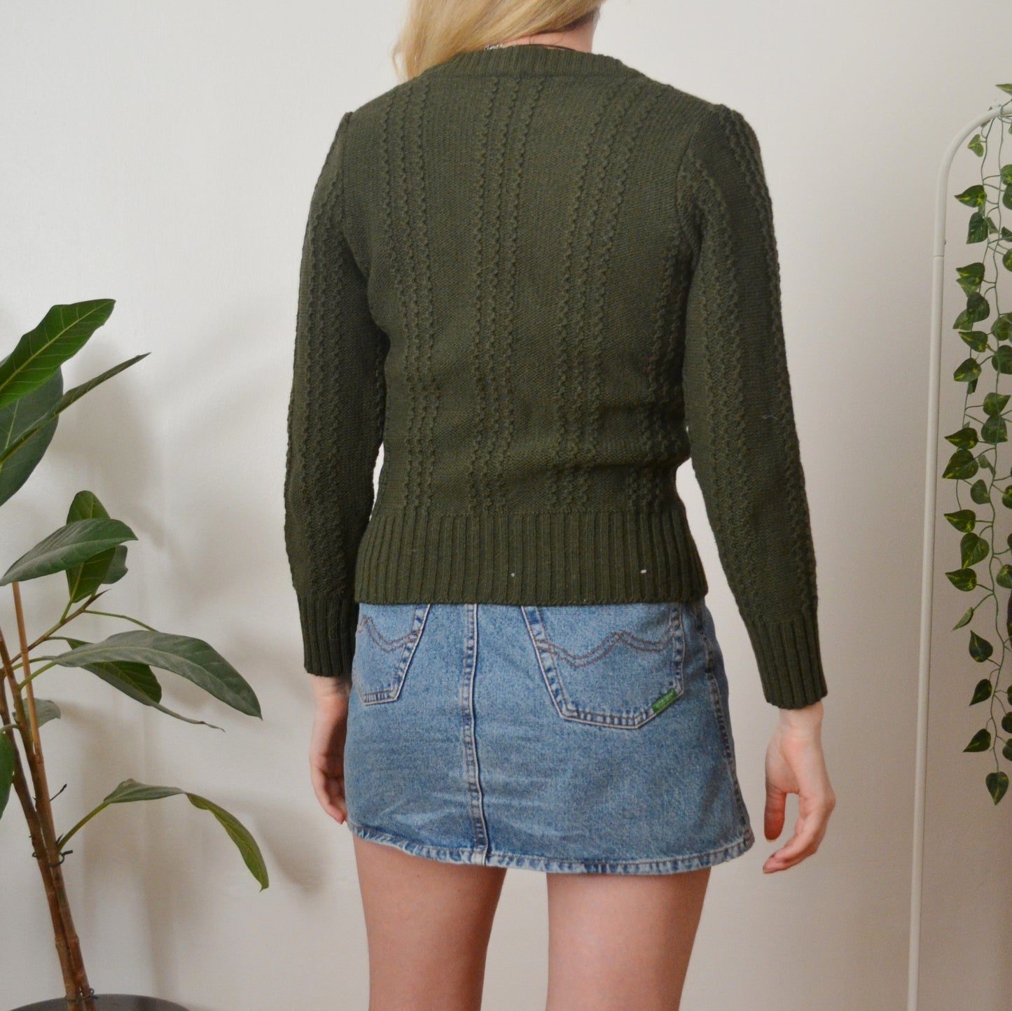 Vintage Green Cardigan S