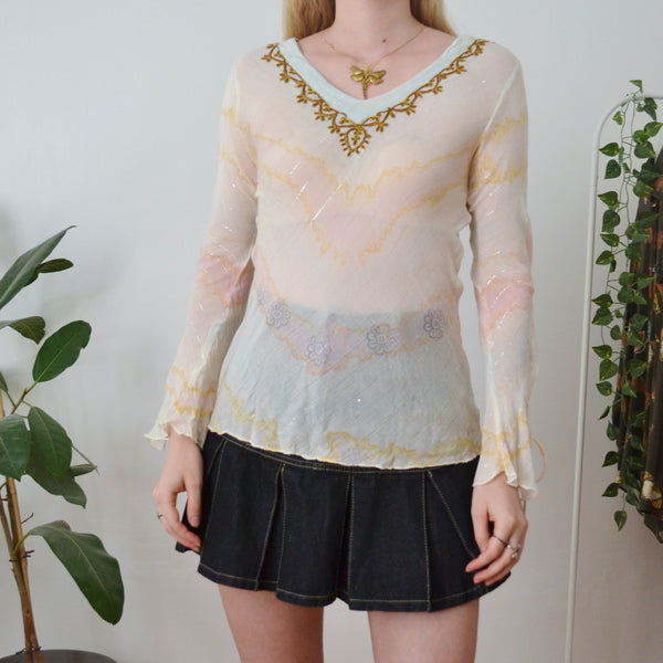 Vintage Bohemian Top M