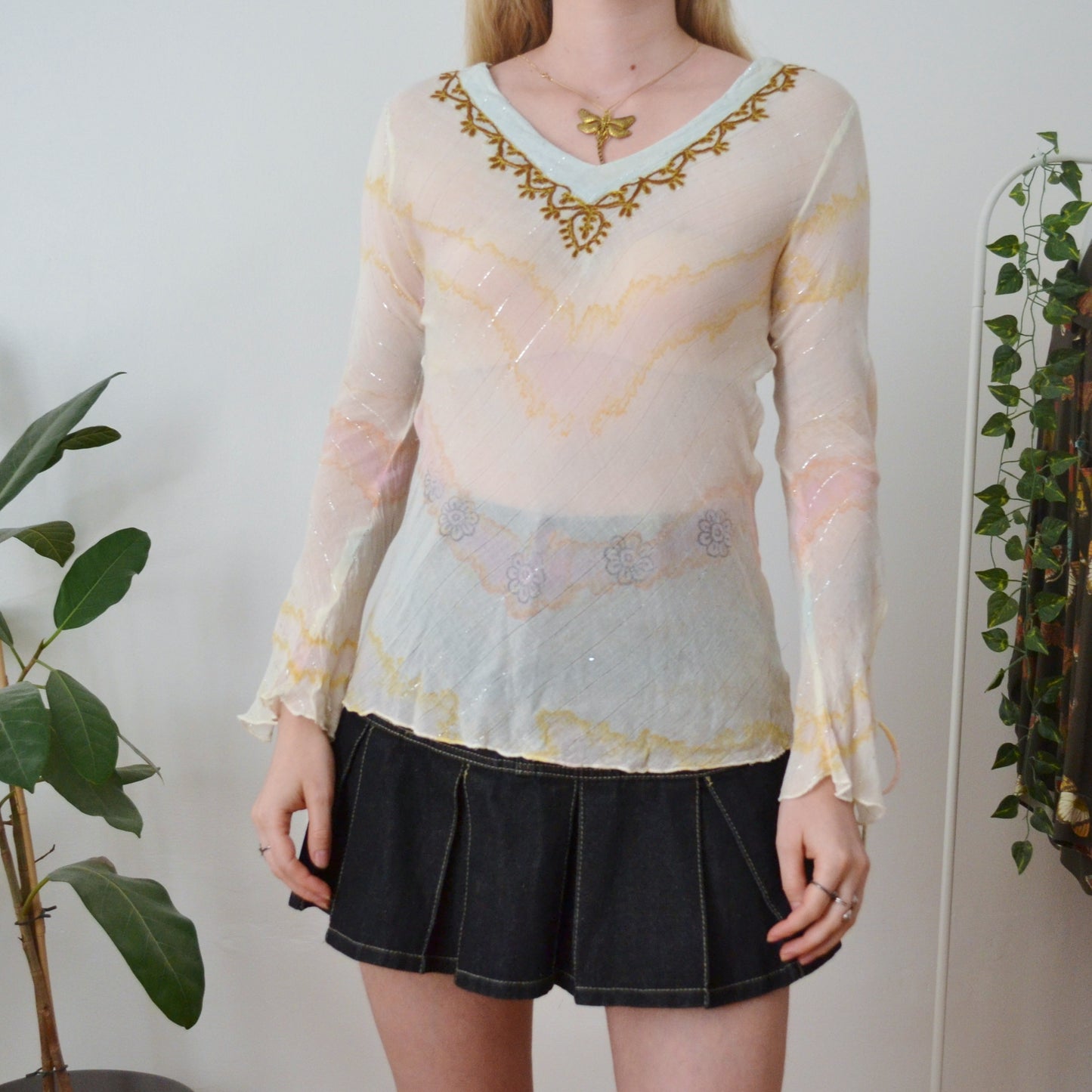 Vintage Bohemian Top M
