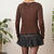 Vintage Brown Flower Top S
