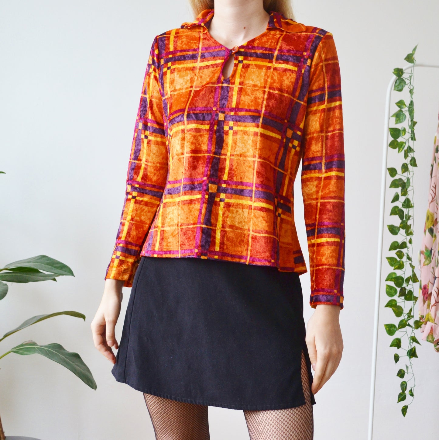 Velvet blouse L