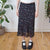 Vintage Black Floral Skirt L