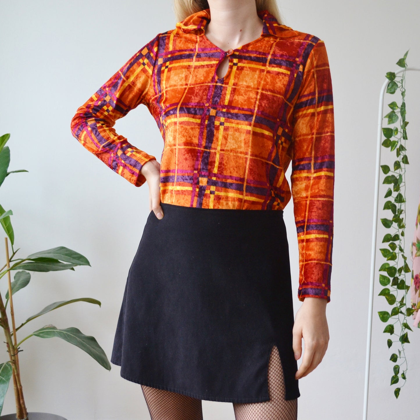 Velvet blouse L