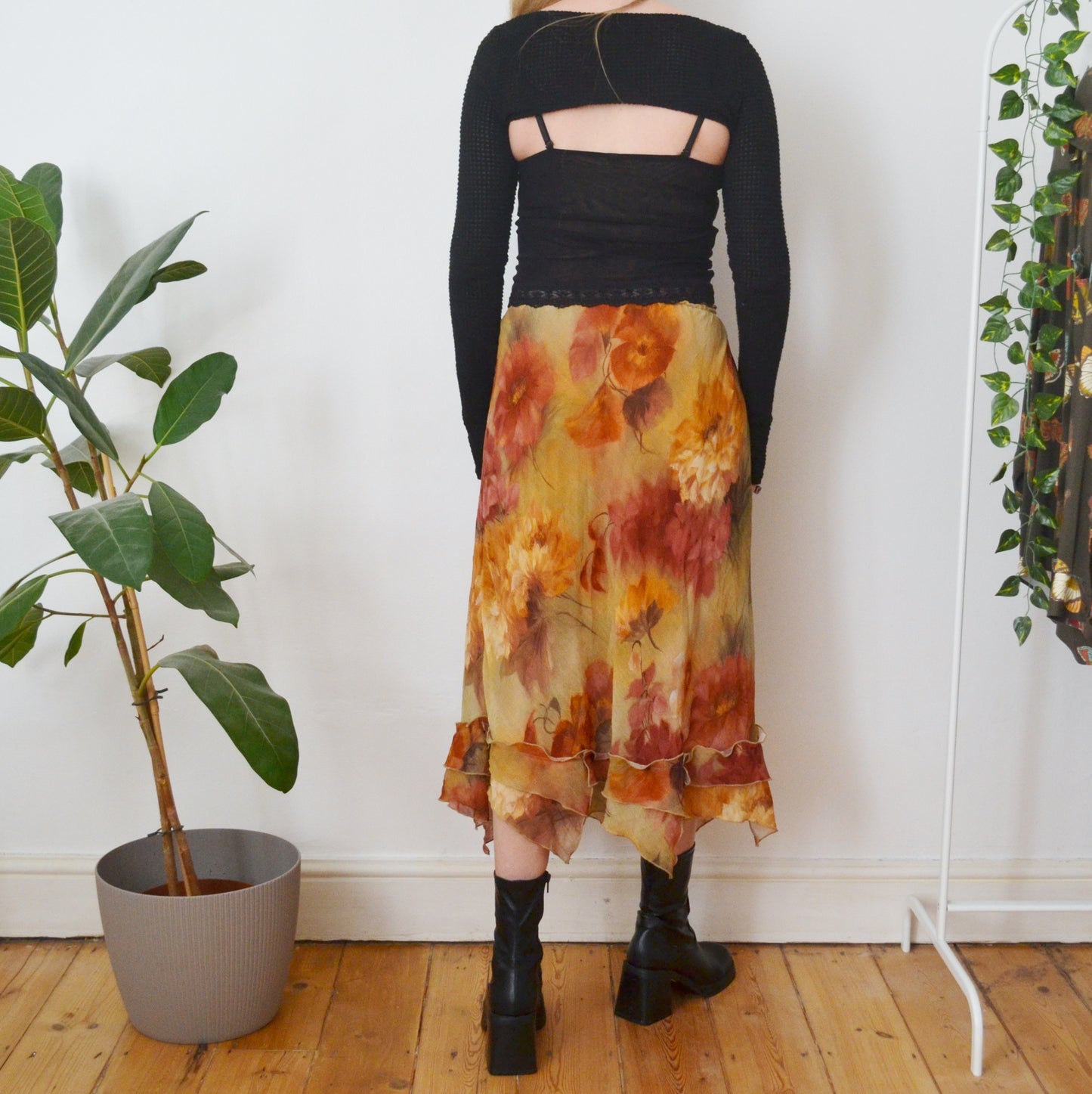 Vintage Floral Skirt M