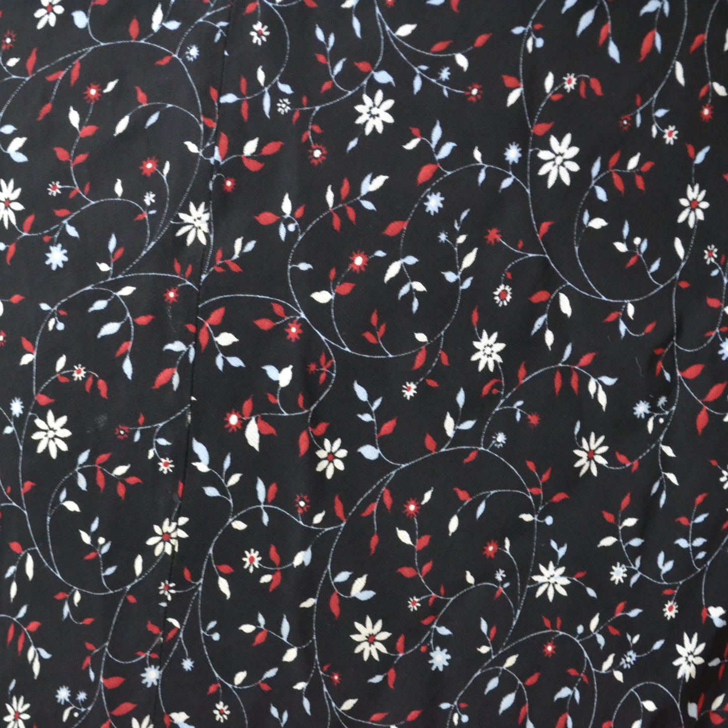 Vintage Black Floral Skirt L