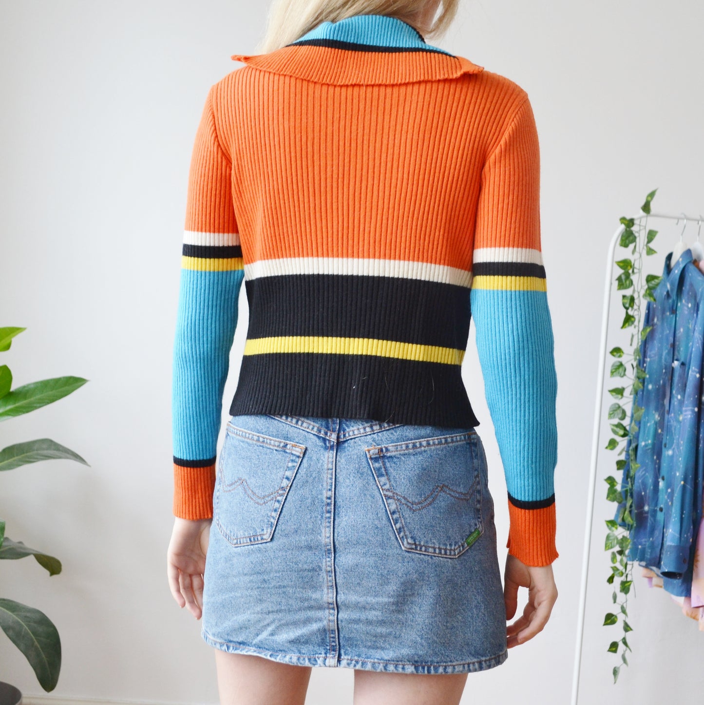 Zip neck jumper S