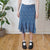 Vintage Blue Floral Skirt L