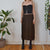 Vintage Brown Maxi Skirt M