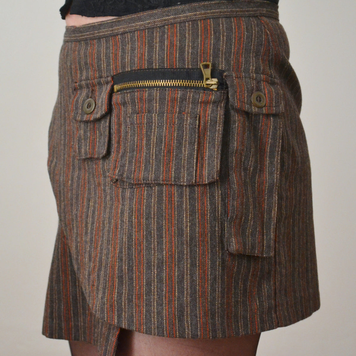 Vintage Pocket Mini Skirt XS