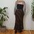 Vintage Brown Maxi Skirt L