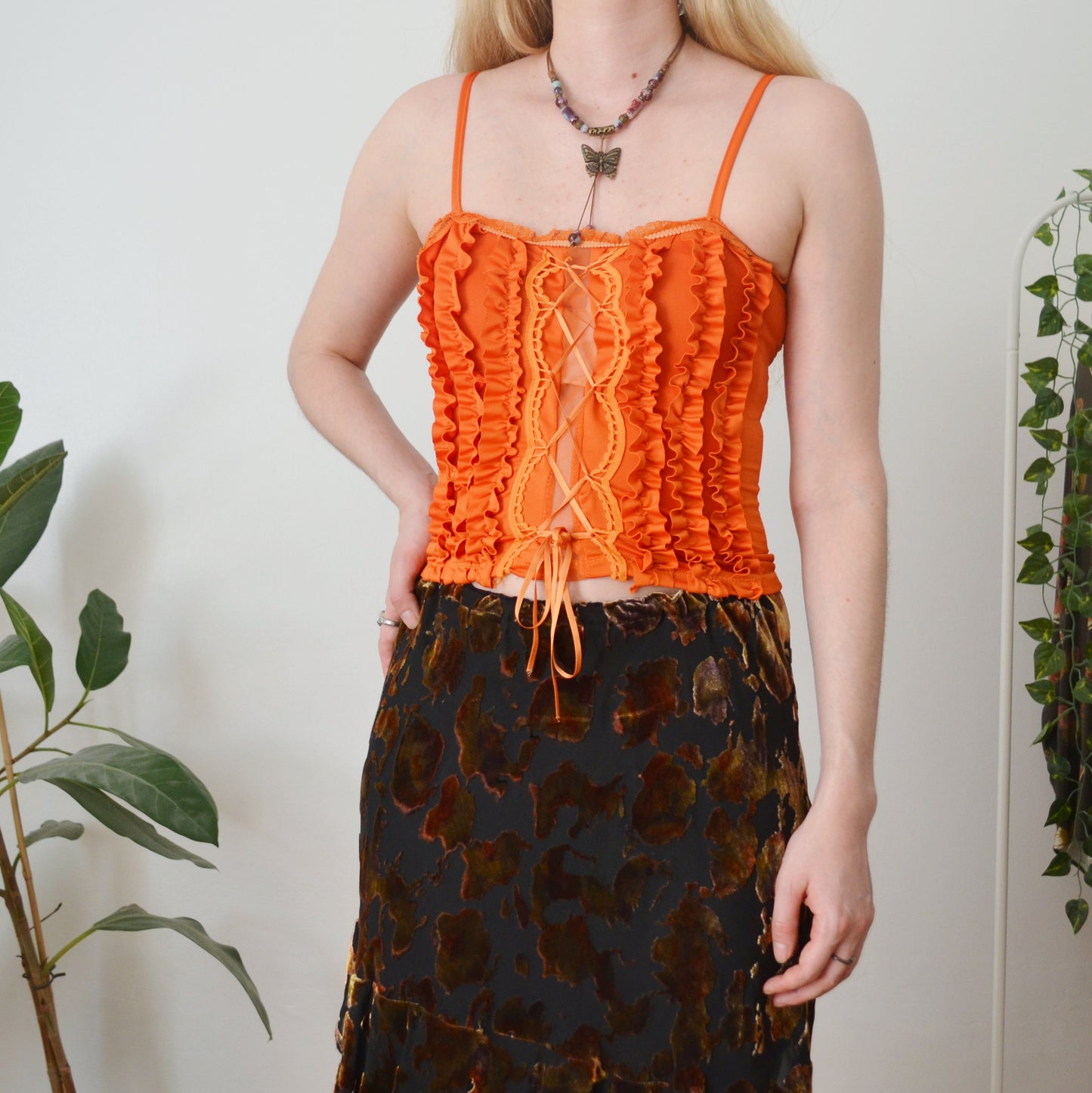 Vintage Orange Cami Top S
