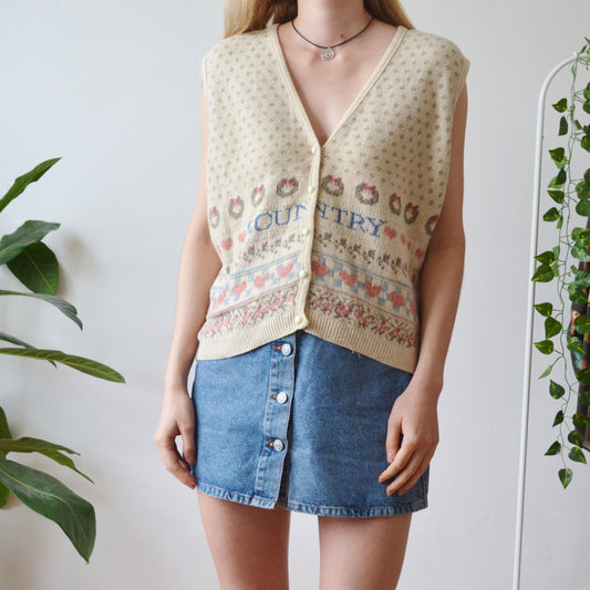 Country sweater vest M