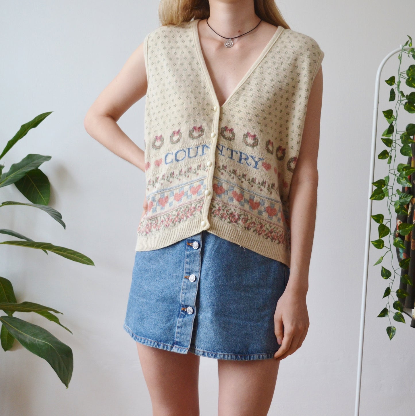 Country sweater vest M
