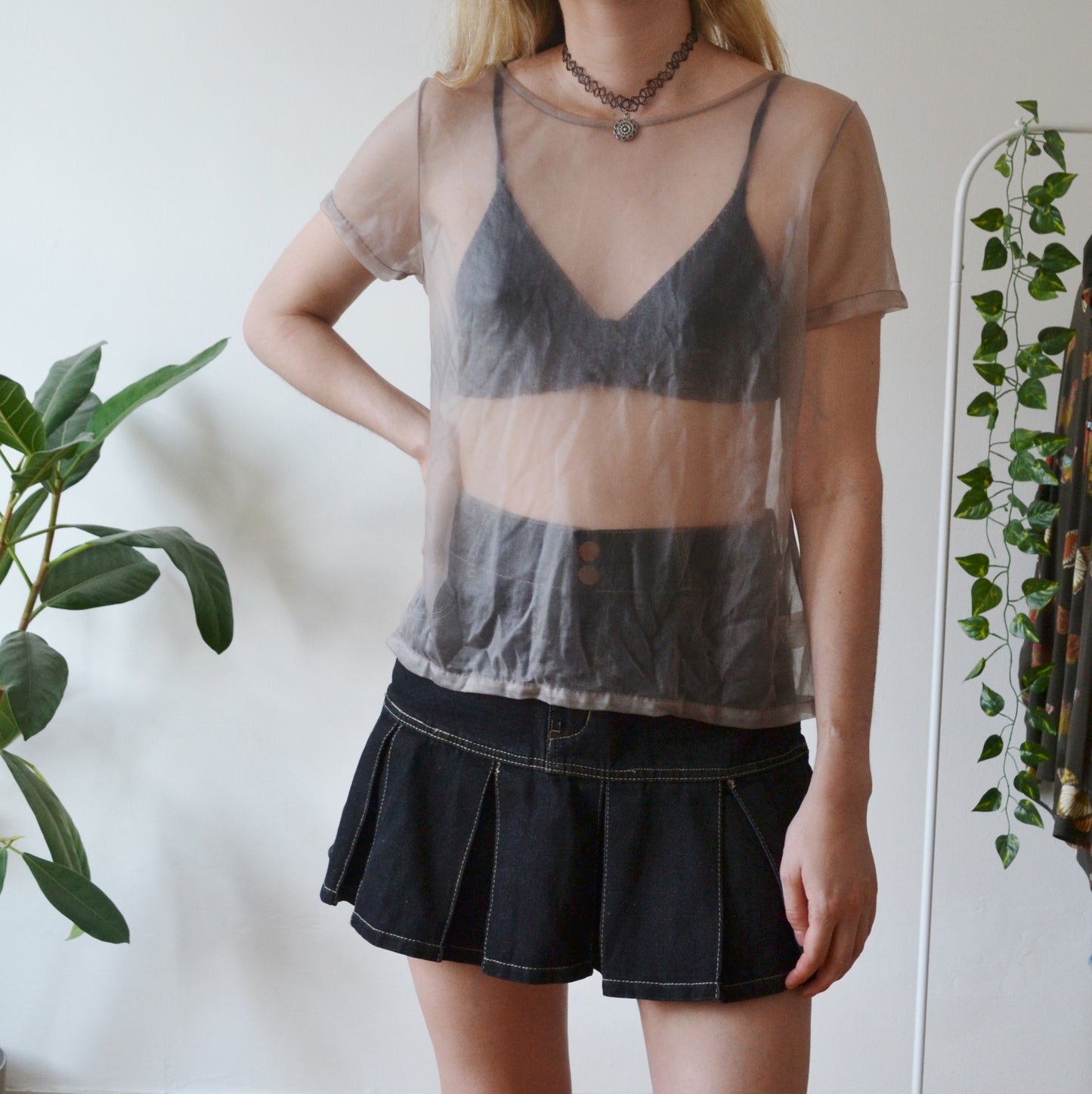 Vintage Mesh T Shirt L
