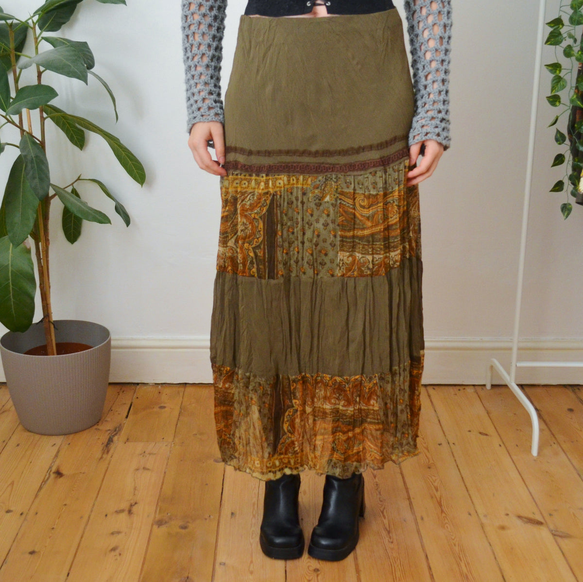 Vintage Paisley Skirt L