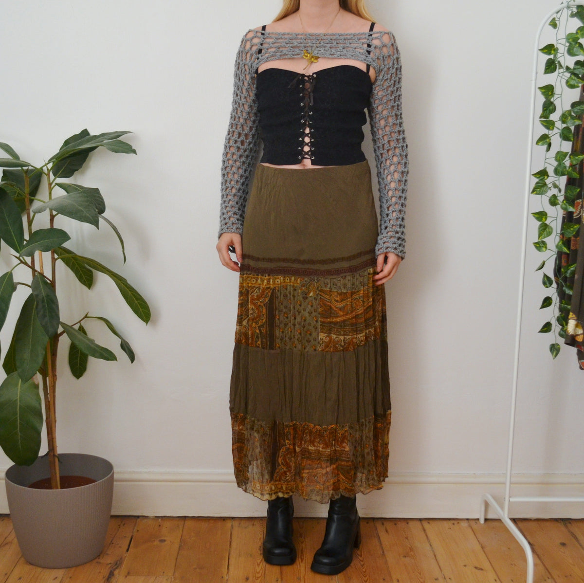 Vintage Paisley Skirt L