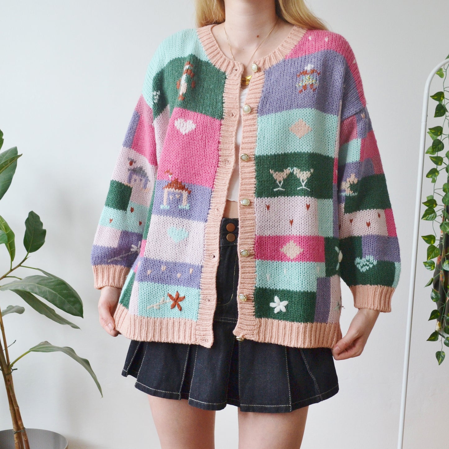 Vintage Cottage Cardigan L