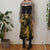 Vintage Abstract Maxi Skirt S