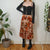 Velvet floral skirt M