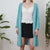 Turquoise cardigan M