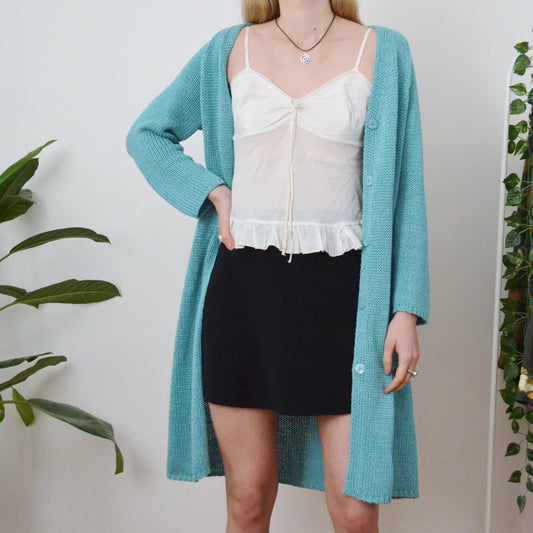 Turquoise cardigan M