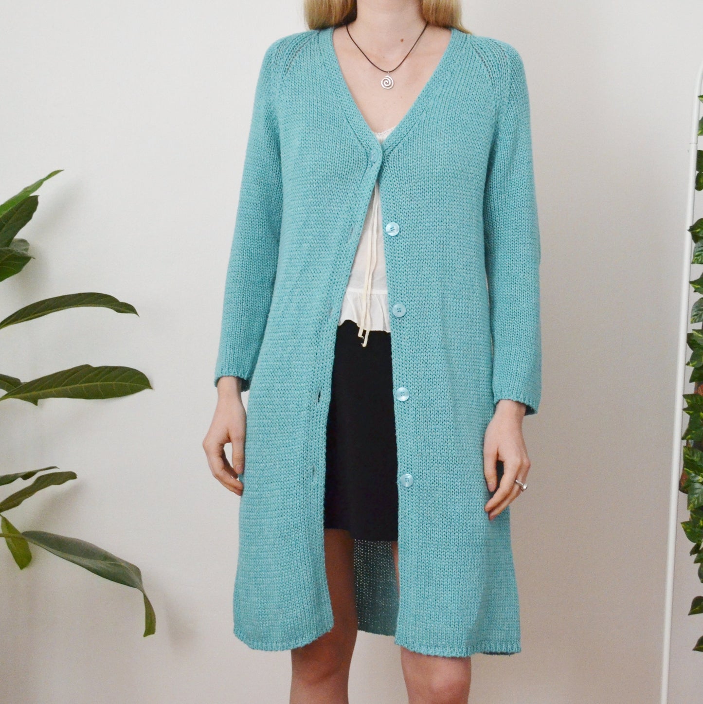 Turquoise cardigan M