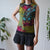 Y2K Floral Mesh Vest L