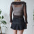 Vintage Brown Sheer Cardigan S