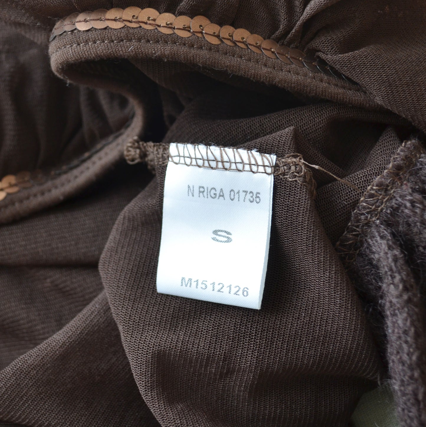 Vintage Brown Sheer Cardigan S