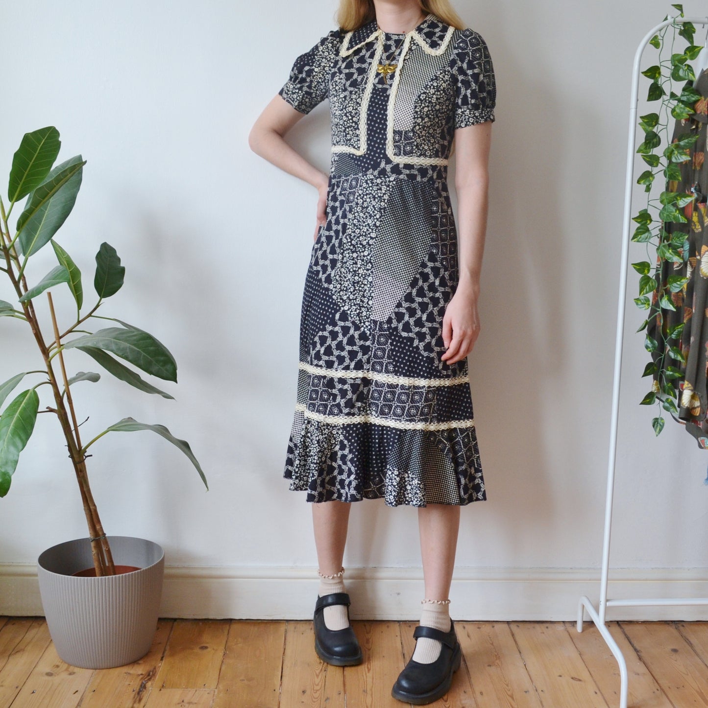 Vintage 70s dress S