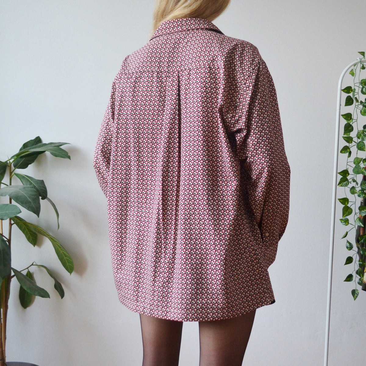 Vintage Geometric Shirt L