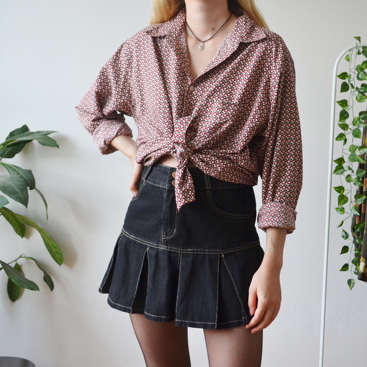 Vintage Geometric Shirt L
