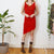 Red mesh dress S