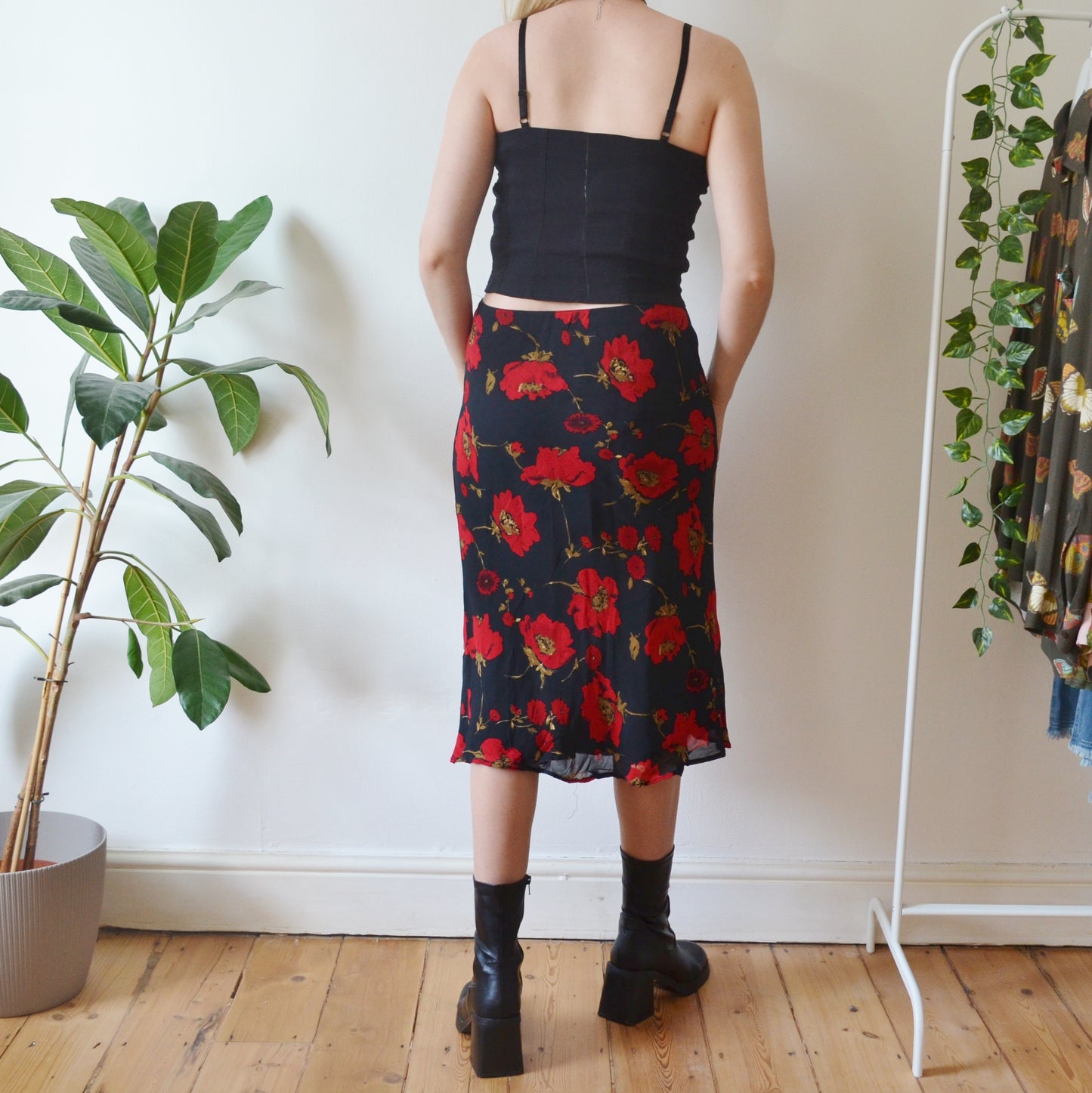 Vintage Floral Skirt M