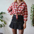 Vintage Floral Gingham Shirt XL