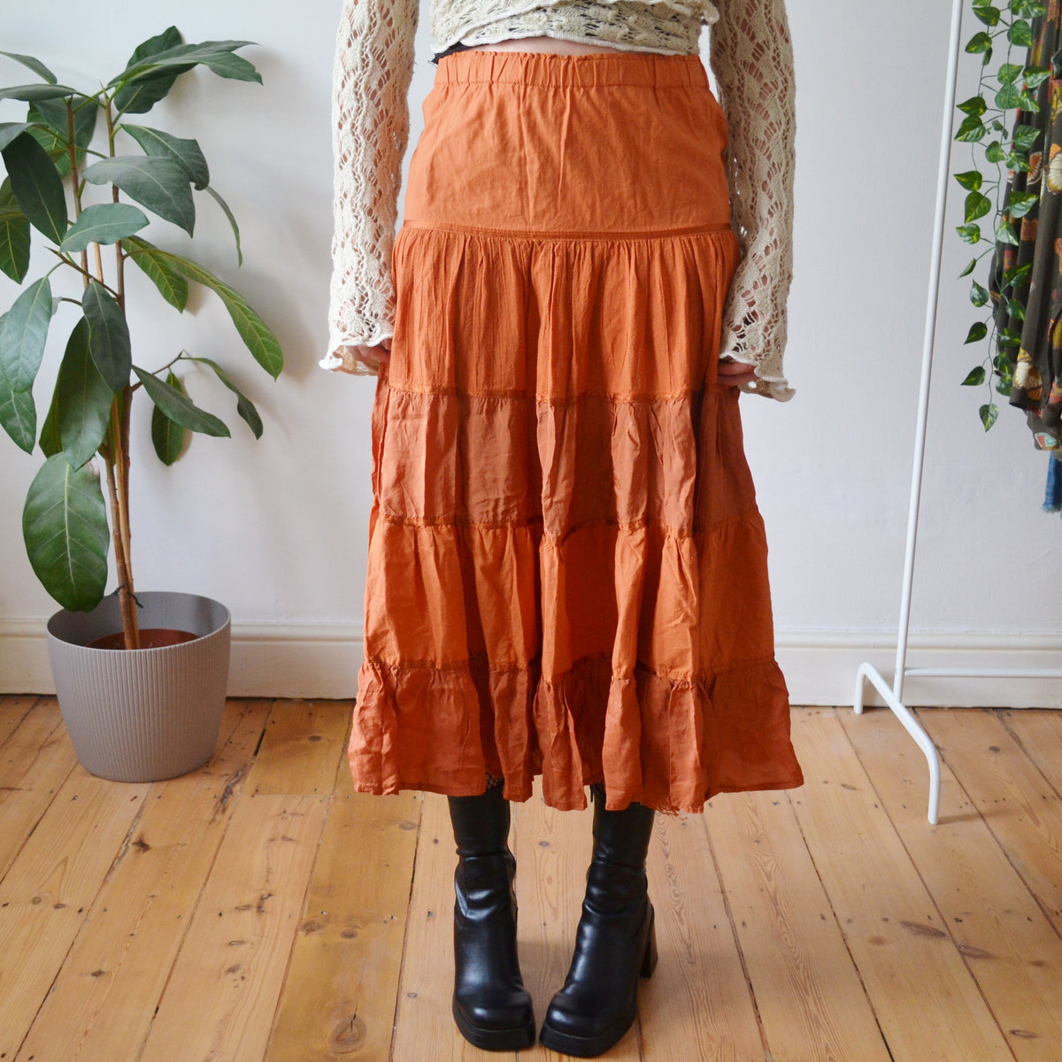 Vintage Pumpkin Skirt M