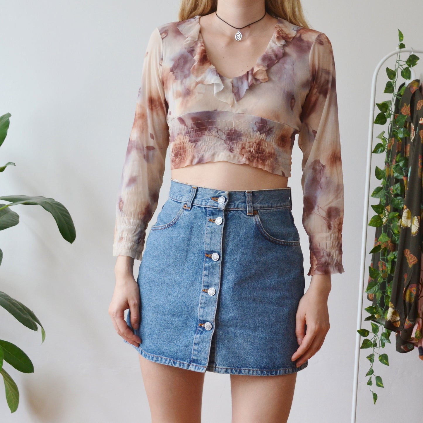 Mesh blouse M
