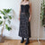 Vintage Black Floral Skirt M