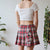Plaid skirt L