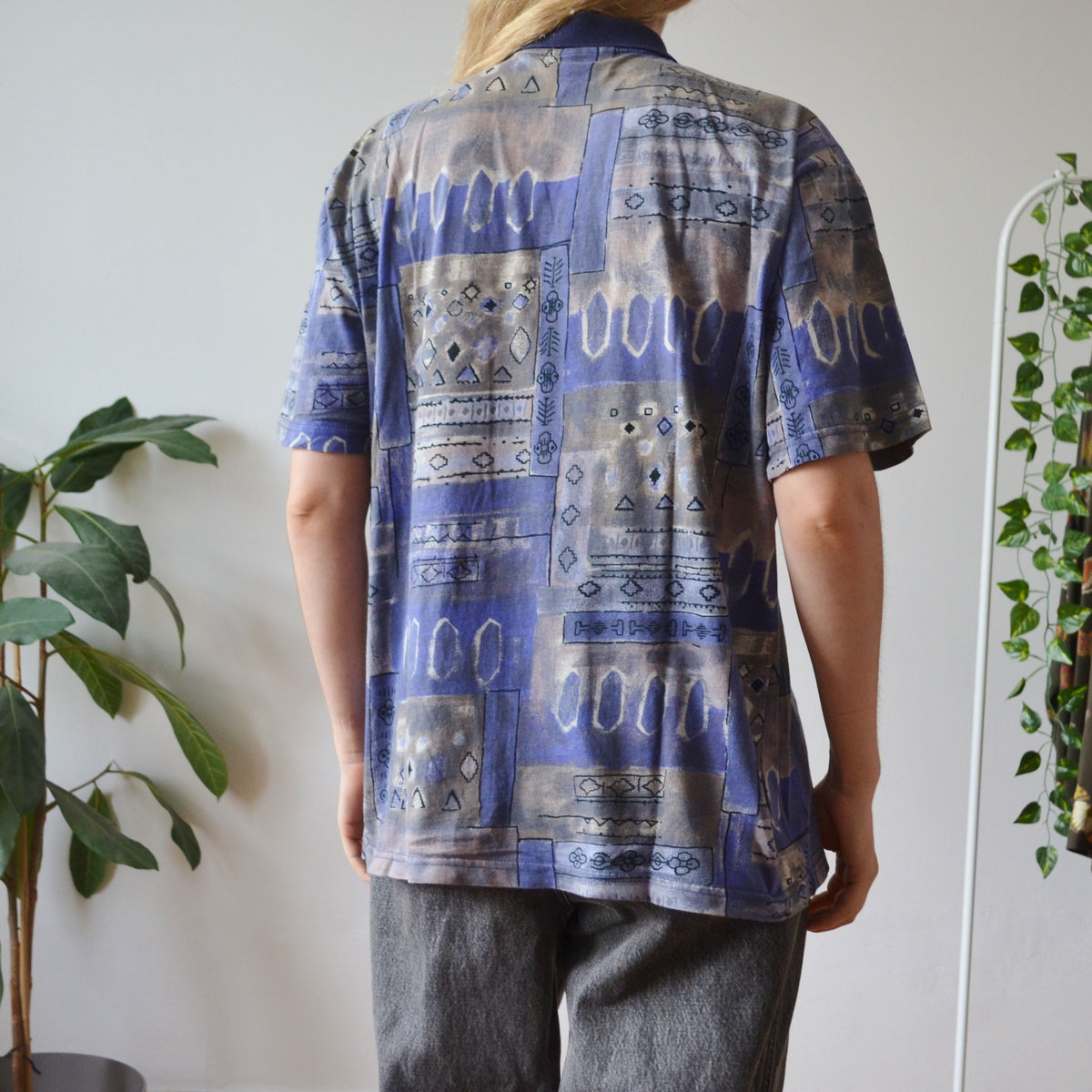 Vintage Retro Polo Top L