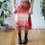 Vintage Red Midi Skirt M