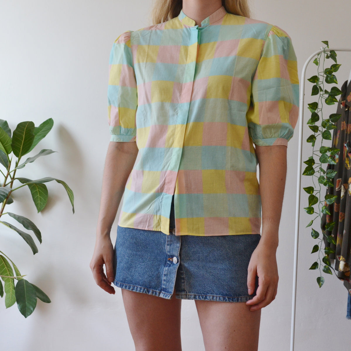 Vintage Patchwork Blouse S