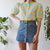 Vintage Patchwork Blouse S
