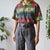 Vintage Floral Polo Top M