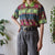 Vintage Floral Polo Top M